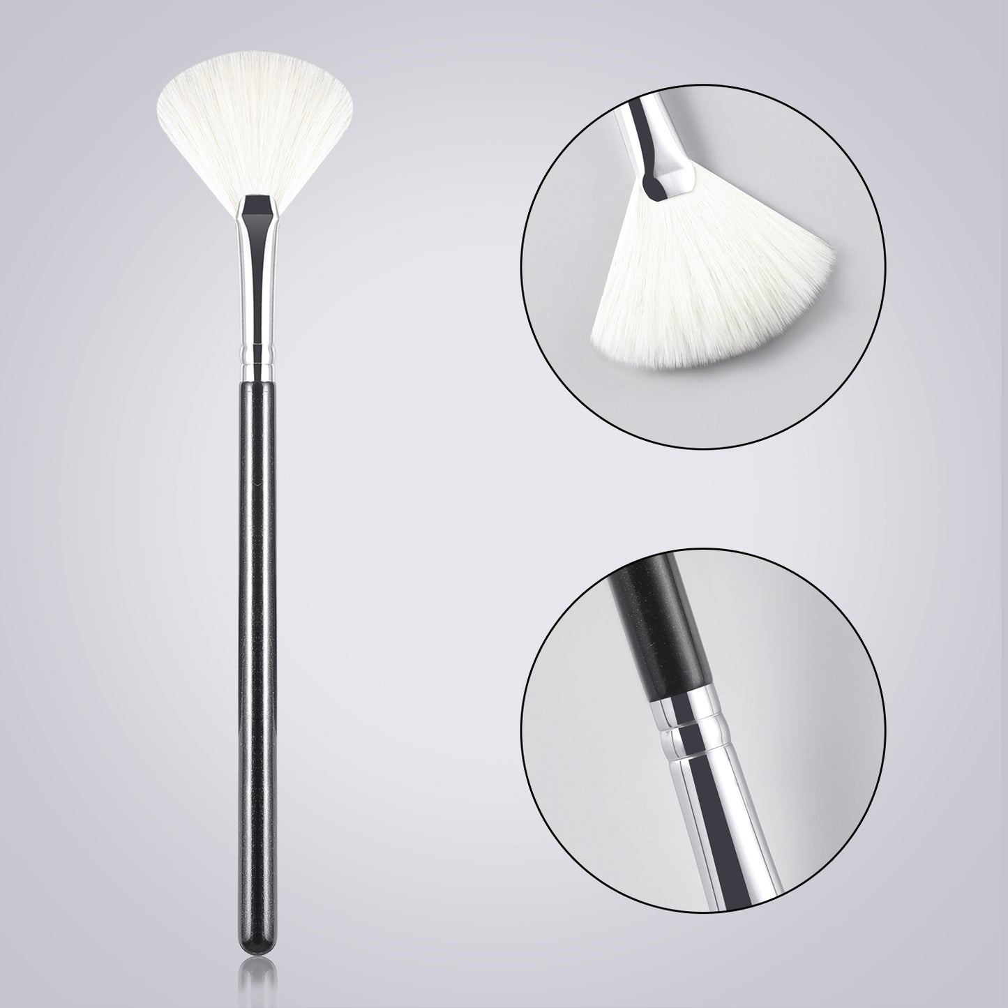 RONSHADOW Fan Brush Your Secret Weapon for Lit-from-Within Glow! | Travel-Sized Radiance Booster