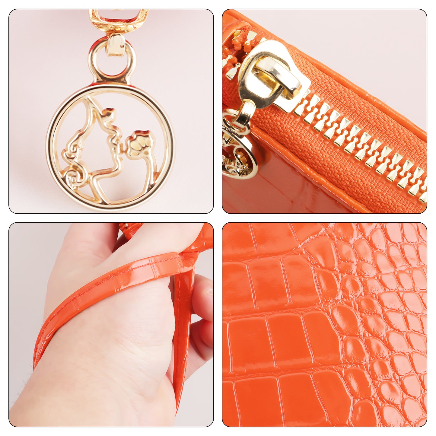 RONSHADOW Textured Embossed Makeup Bag | A Portable Luxury Beauty Toolkit