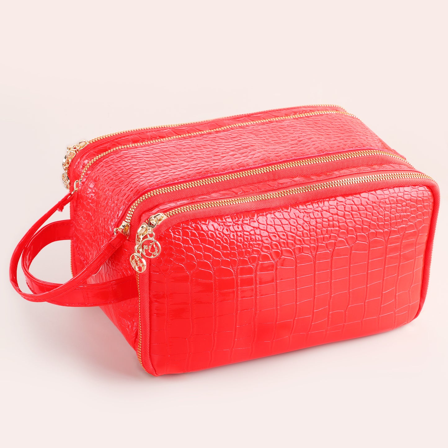 RONSHADOW Textured Embossed Makeup Bag | A Portable Luxury Beauty Toolkit