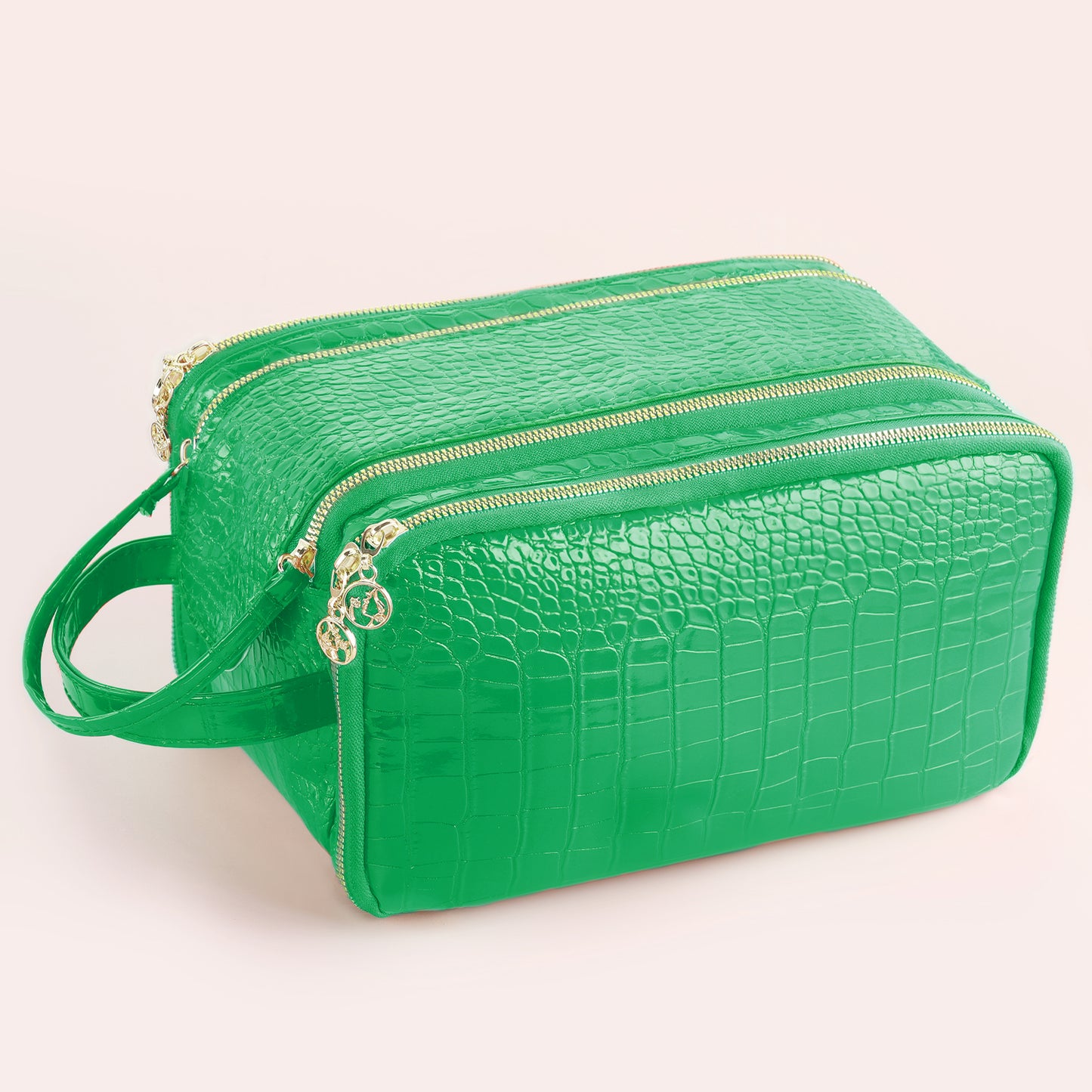 RONSHADOW Textured Embossed Makeup Bag | A Portable Luxury Beauty Toolkit