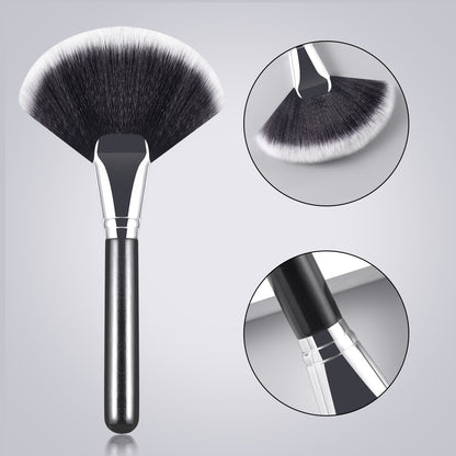RONSHADOW Large Fan-Shaped Loose Powder & Powder Brush