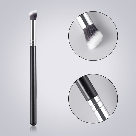 RONSHADOW Nose Contour Brush ｜High quality wood handle + aluminium ring - Skin-friendly nylon bristles - Precise contouring of nose shape