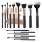 Coffret de pinceaux Ronshadow Black Diamond Pro | *15 pinceaux de qualité professionnelle • Design Diamond Grip • Prêt pour le voyage*