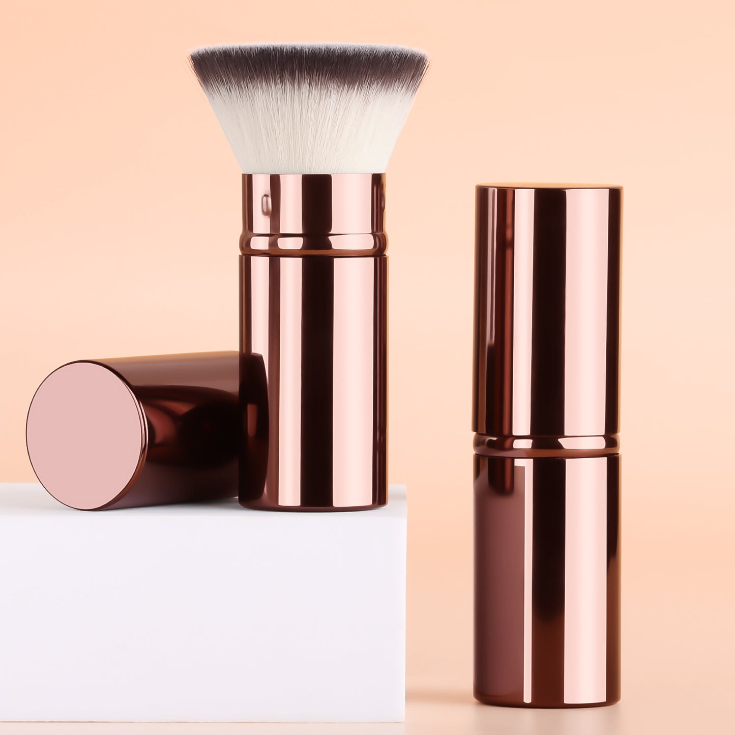 RONSHADOW Full Face Powder Makeup Brush – Foundation, Setting Powder, Blush, Bronzer, Highlighter and Luminizers – Sheer, Even Application and Blending Makeup