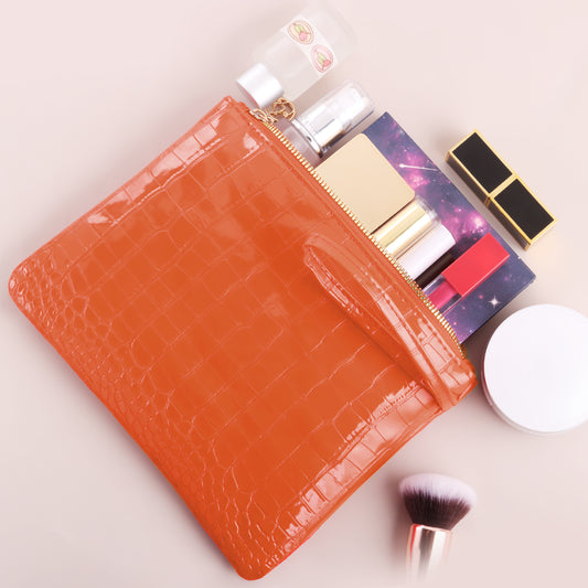 RONSHADOW Croc-Embossed Makeup Pouch | Your Luxury Arsenal On-The-Go