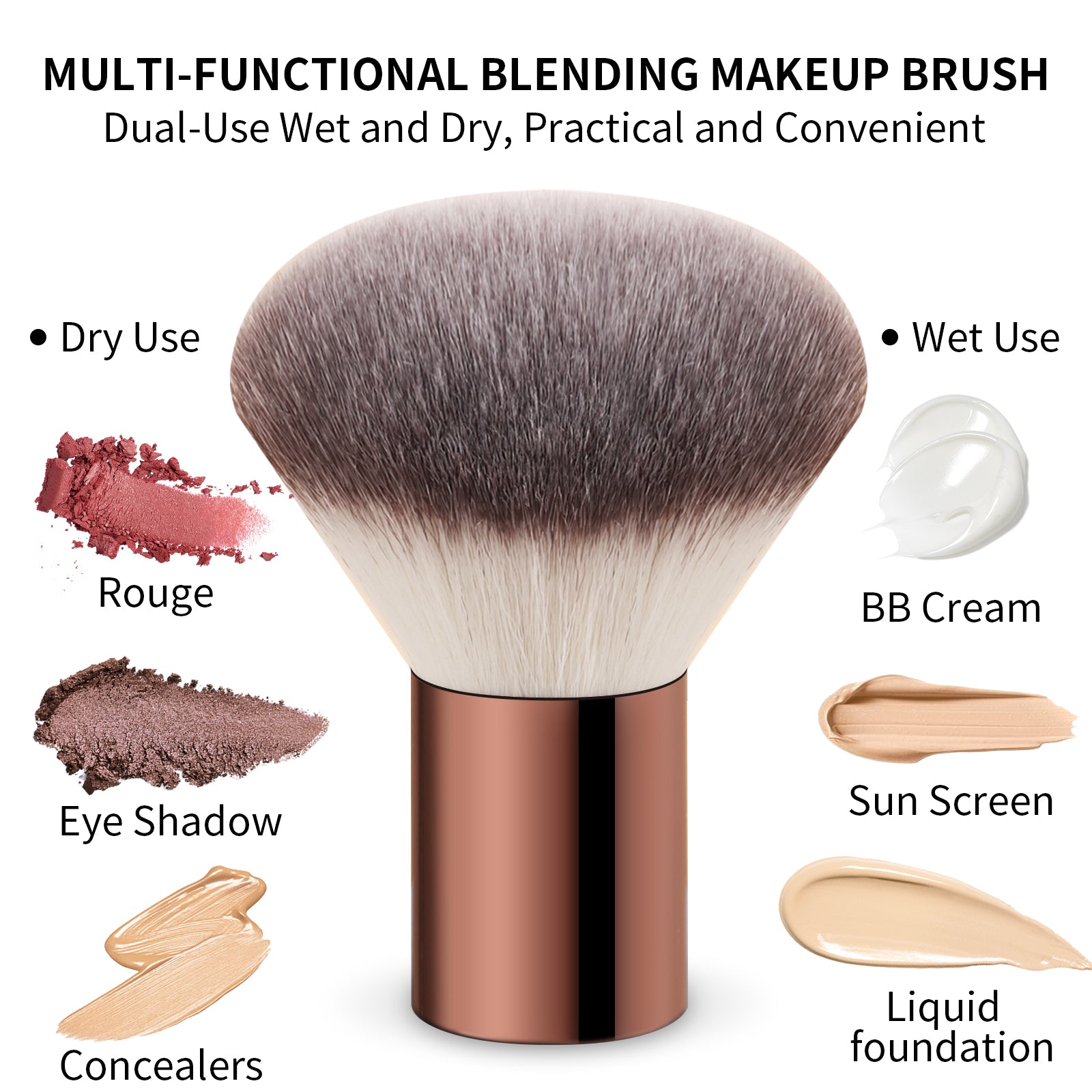 RONSHADOW Full Face Powder Makeup Brush – Foundation, Setting