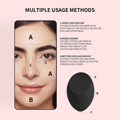 RONSHADOW PORTABLE PRO KIT |*11-in-1 Make-up-Kraftpaket: Pinsel + Schwamm + Puffs in TSA-sicherem Etui*