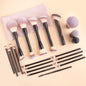 20-Piece + 2 Sponge + Storage Pouch Set Dual-Ended Multi-Function Brushes Perfectly Suited for Liquid Foundations, Concealers, and Loose Powder Blending