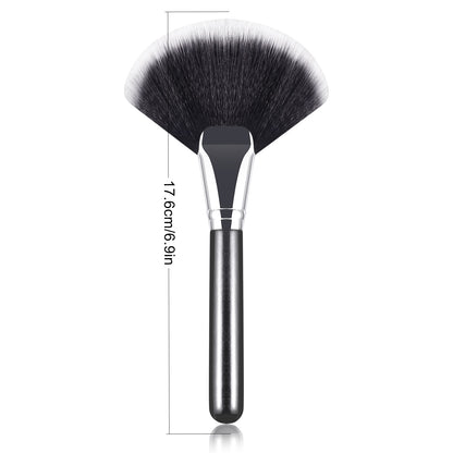 RONSHADOW Large Fan-Shaped Loose Powder & Powder Brush