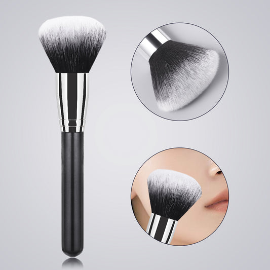 RONSHADOW Medium Powder Brush ｜Premium Wood Handle + Glitter Accents • Elongated Head • Soft & Fluffy • Lightning-Fast Setting Brush